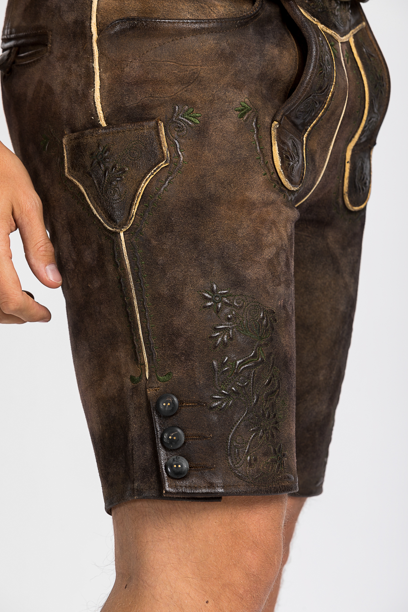 Maddox Herren Lederhose Goswin teak speckig Maddox Herren Lederhose Goswin teak speckig