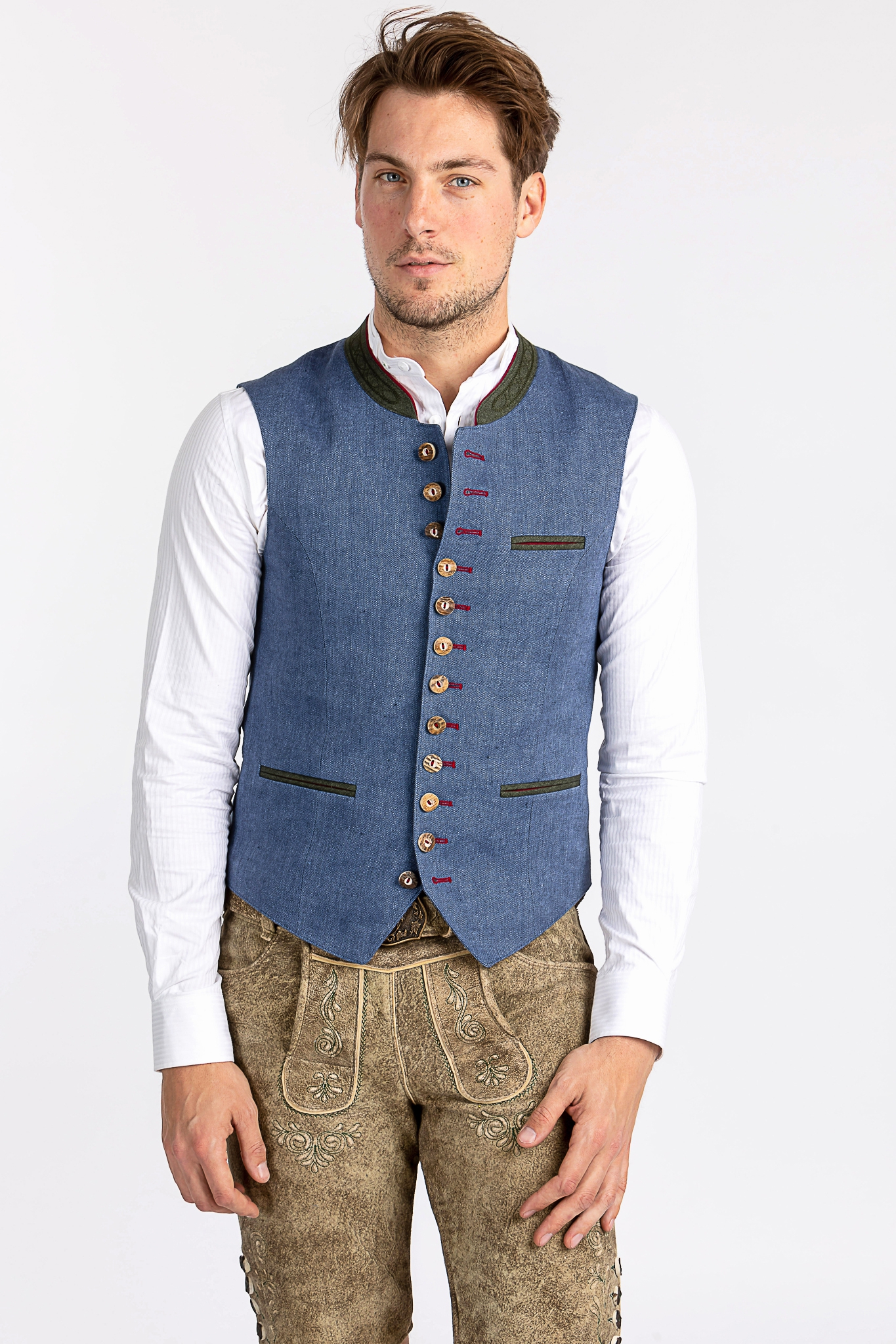 Lodenfrey Herren Gilet 17399 Flachau blau Lodenfrey Herren Gilet 17399 Flachau dunkelblau