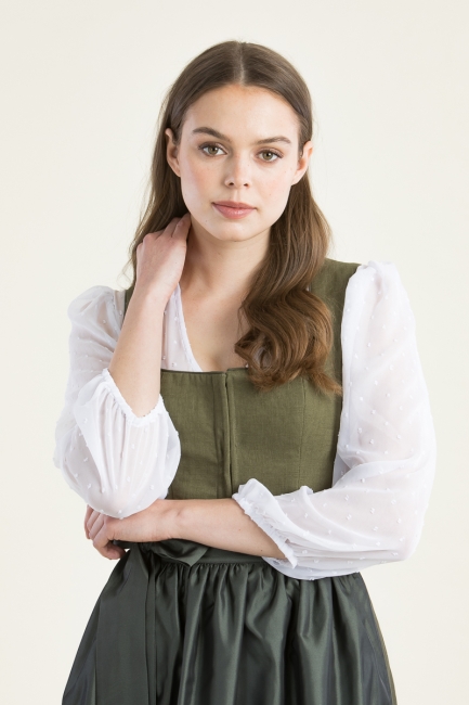 Dirndl Adri aus Leinen olive