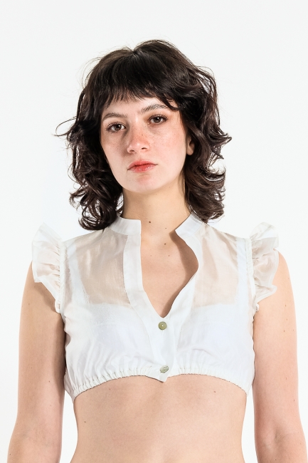Dirndlbluse mit Flügelarm 951810-1 ecru