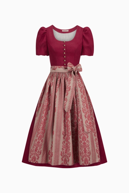 Ärmeldirndl Margret K1047 mohnrot