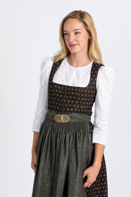 Dirndl Monika K1008 schwarz-oliv