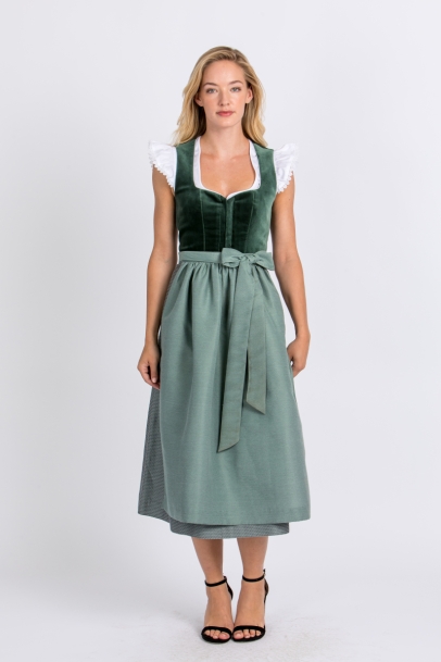 Samtdirndl Christl grün (80cm)