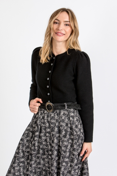 Strickjacke mit Puffarm Rinn schwarz