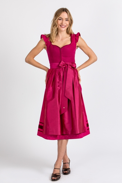 Dirndl Marie mit abnehmbarem Flügelarm fuchsia