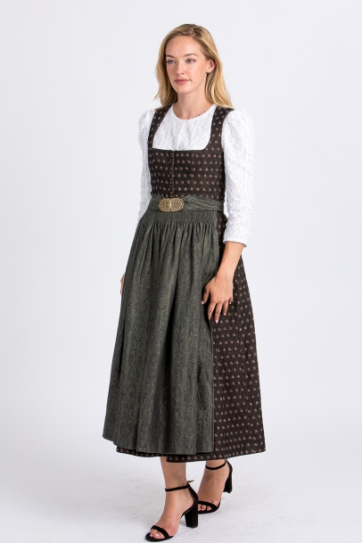 Dirndl Monika K1008 schwarz-oliv