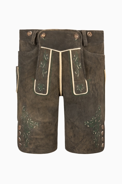 Hirschlederhose Maximus nussbaum