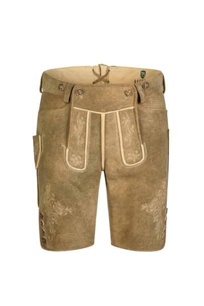 Hirschlederhose Maximus antikhell/natur