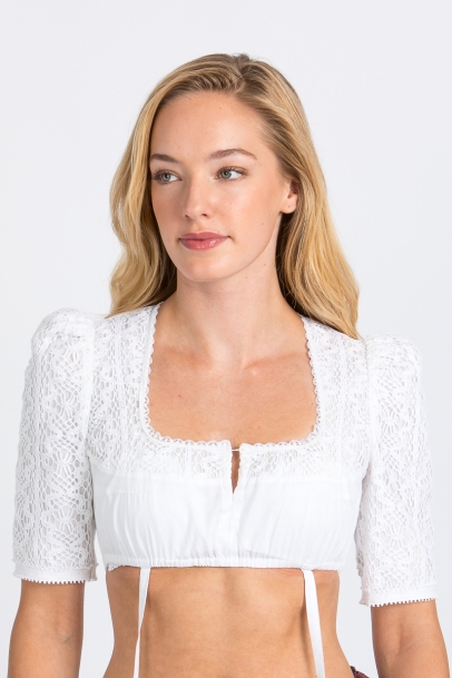 Dirndlbluse Ava A005306 weiß