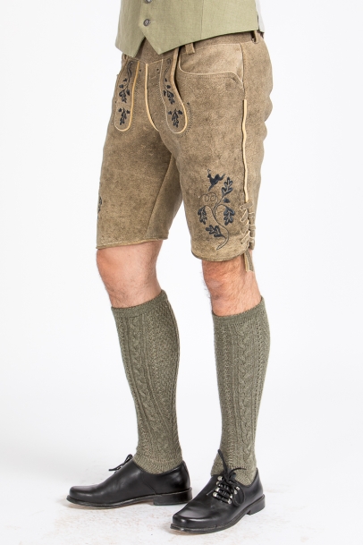 Hirschlederhose Teisenberg old grey