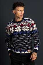 Norweger Pulli Vegard blau/rot von Dale of Norway jetzt online bei