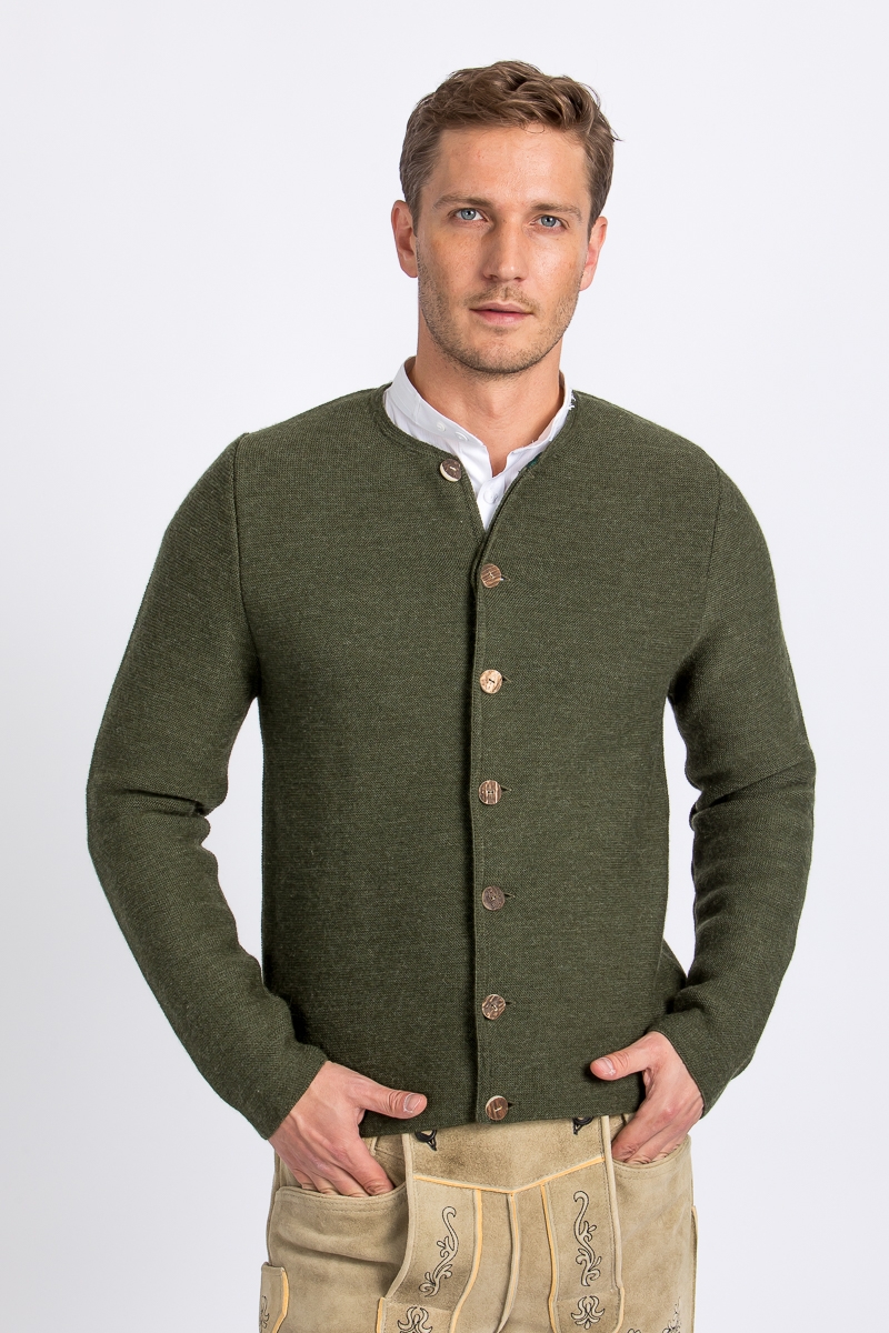 Strickjanker Aloisius bronzegrün jetzt online bei Almliebe