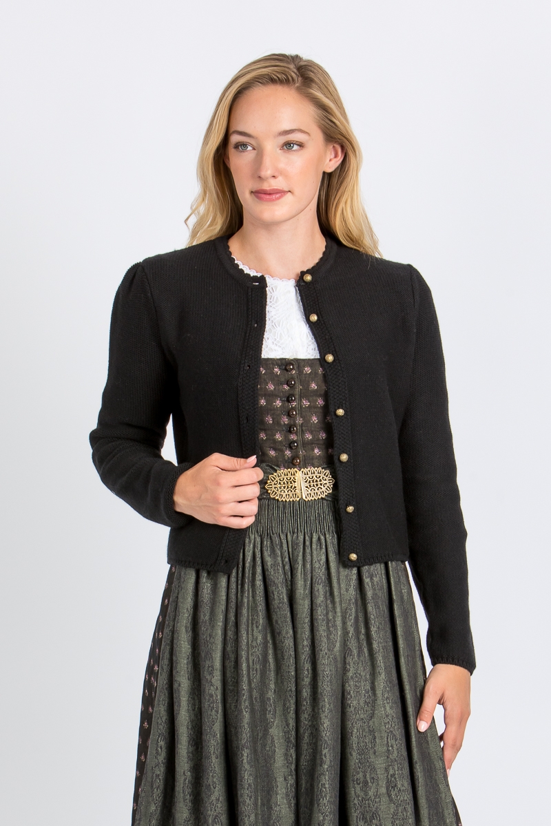 Trachtenjacke aus Strick Mirl schwarz von Gottseidank jetzt online