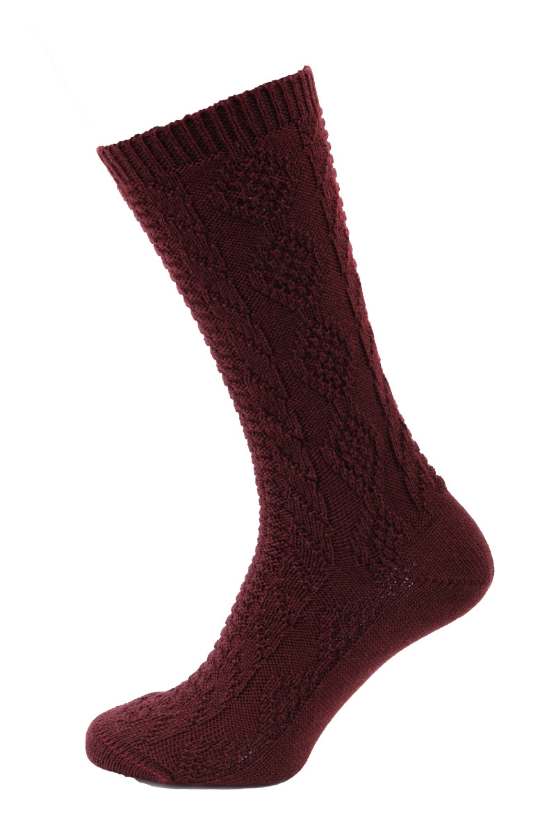  Trachten Schopper Socken 1620-45 burgund