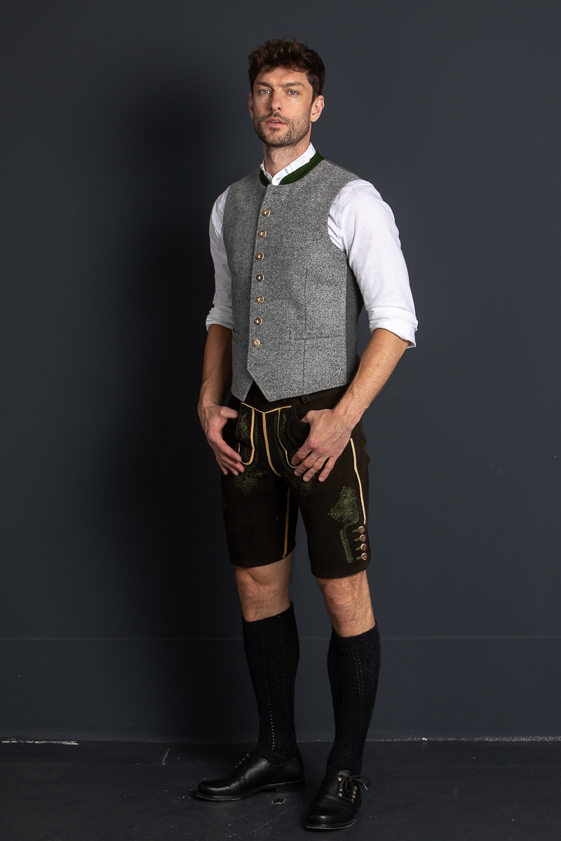 Trachtenweste Karl Pichl grau-grün