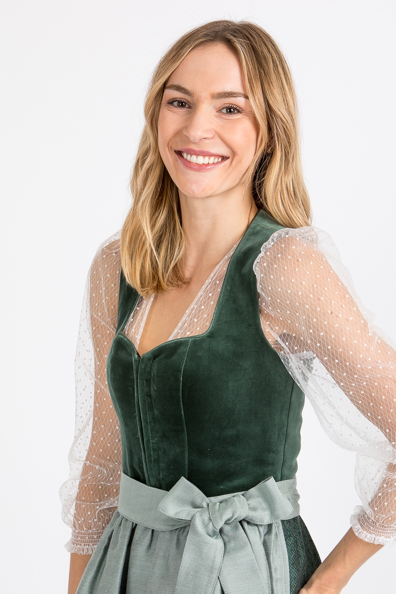 Samtdirndl Christl grün (80cm)