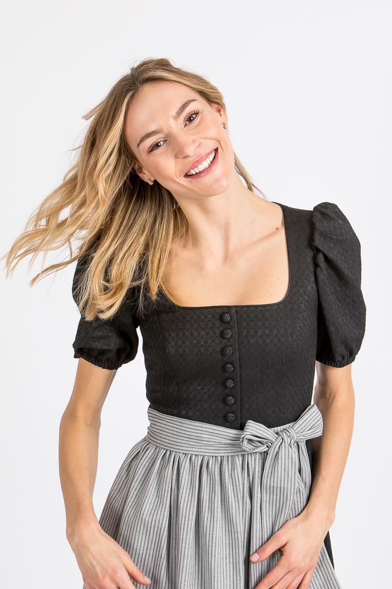 &Auml;rmeldirndl Rosmarie schwarz/grau