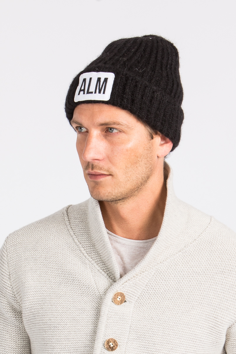 Alpaca Mütze Low schwarz unisex