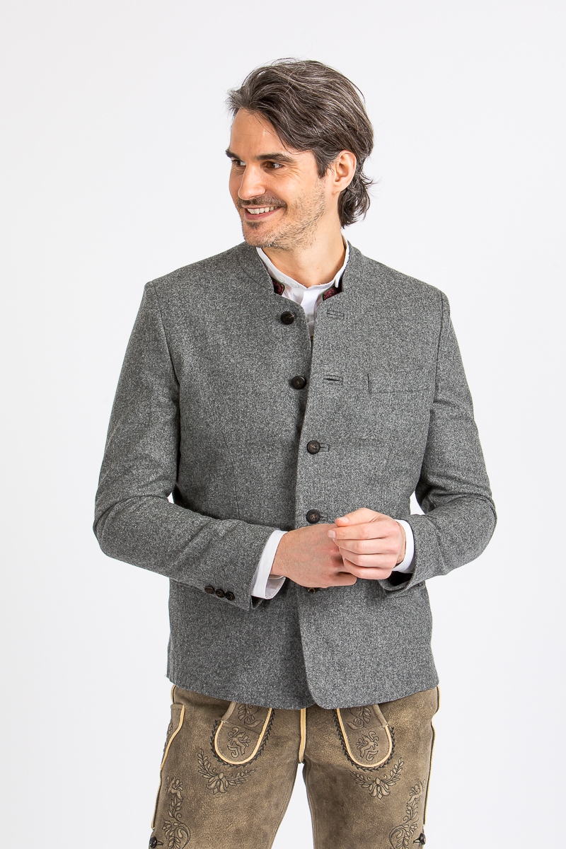 Trachtenjanker Tschamsdara mittelgrau