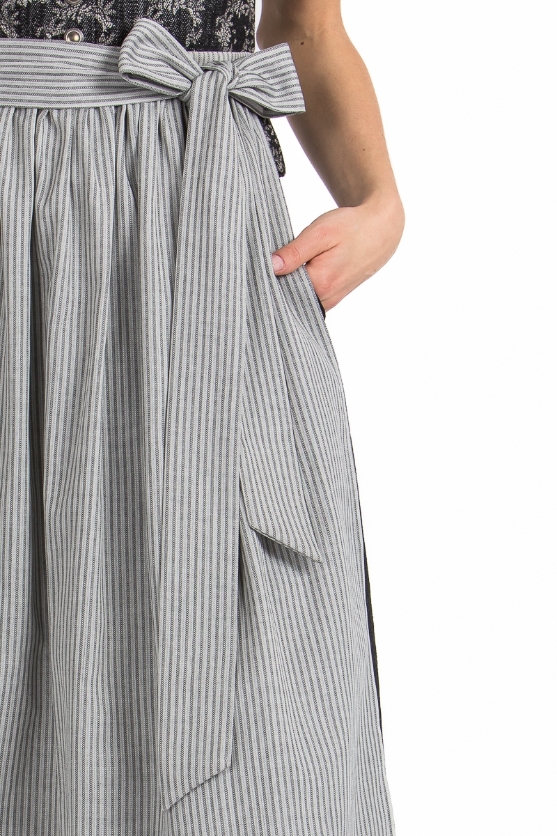 Dirndlschürze Zenzi anthra gestreift