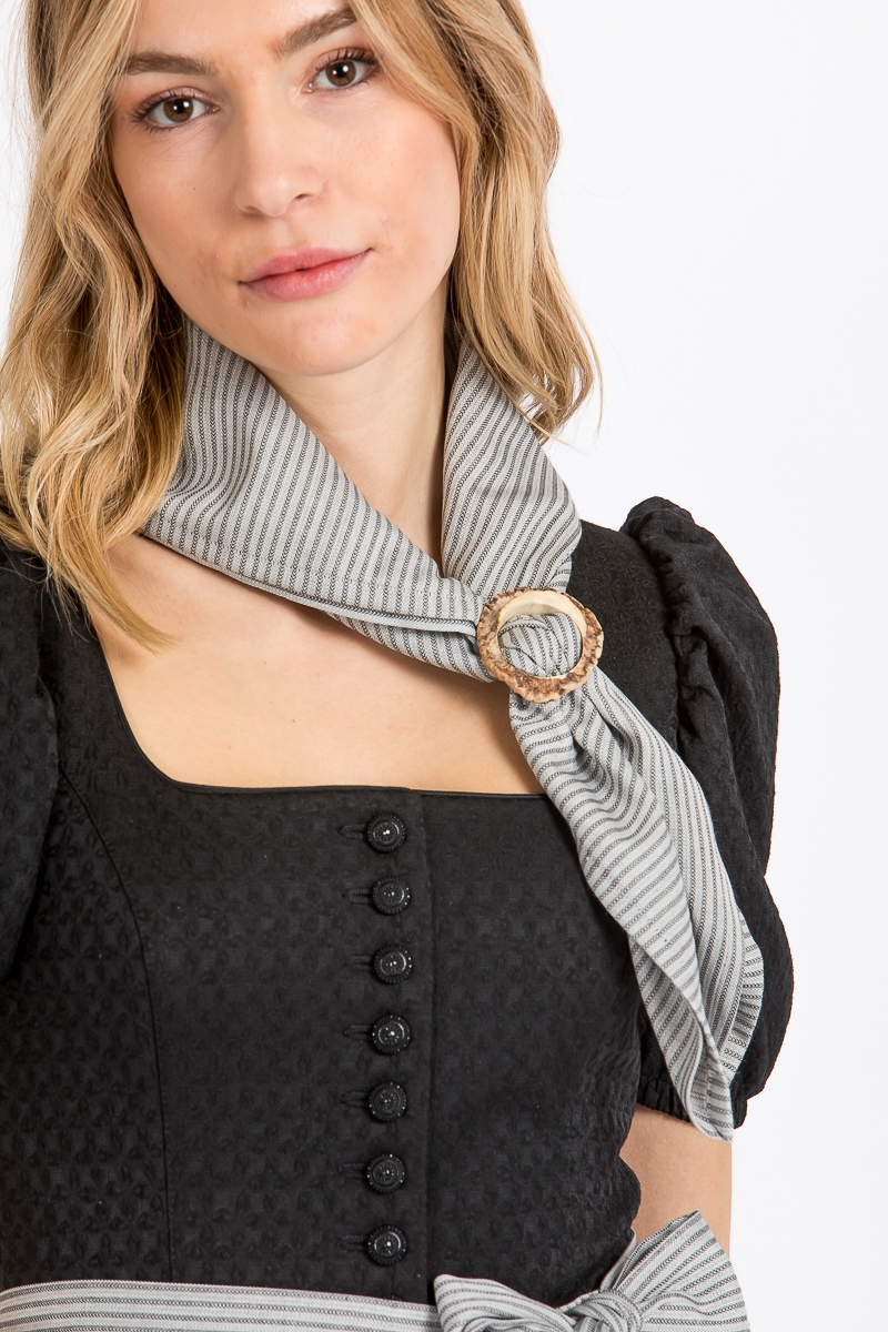 Trachtentuch Anna gestreift inkl. Hornschlie&szlig;e