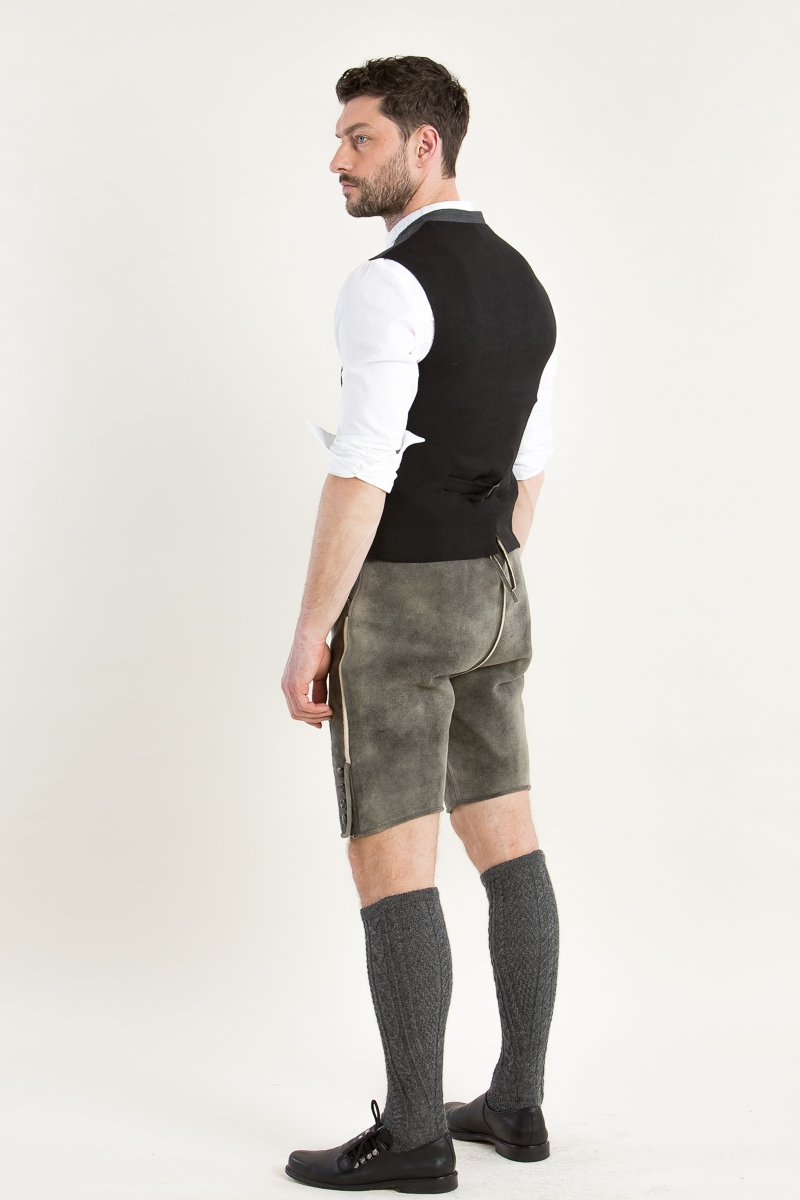 PREMIUM Trachtenweste Herren Gilet Hochzeitsweste Blau-Grün