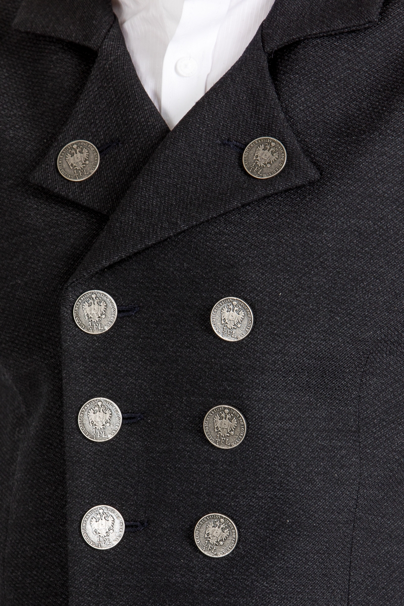 Trachtenweste Kutscher Toni schwarz/anthra 