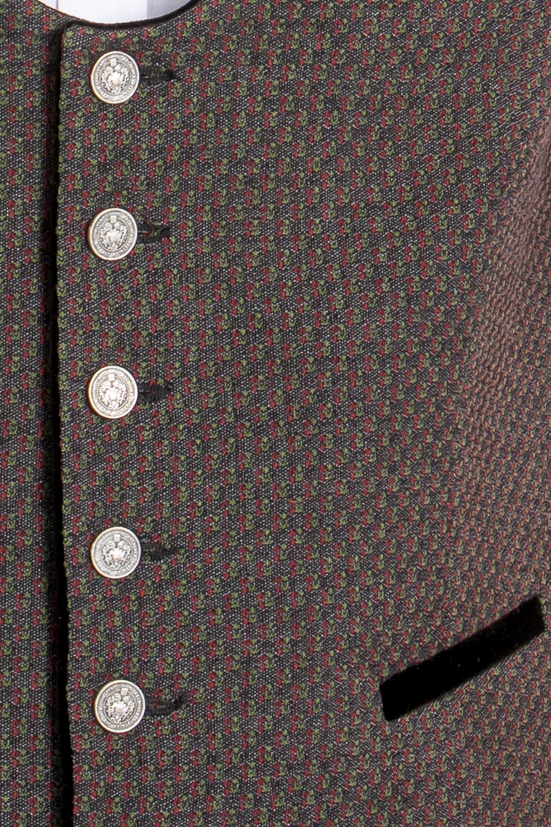 Miesbacher Trachtenweste Xare schwarz/rot