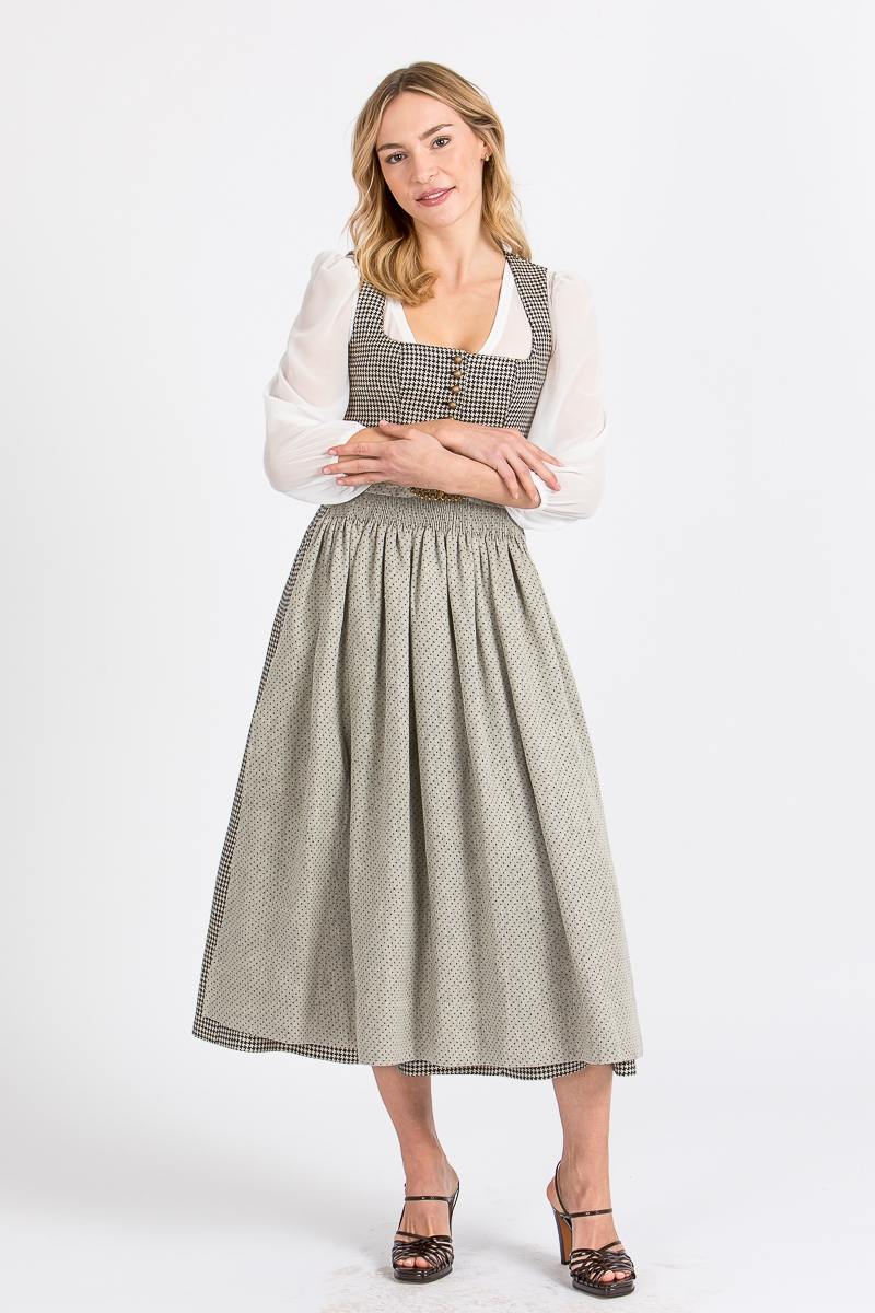 Dirndlbluse Lou Chiffon wei&szlig;