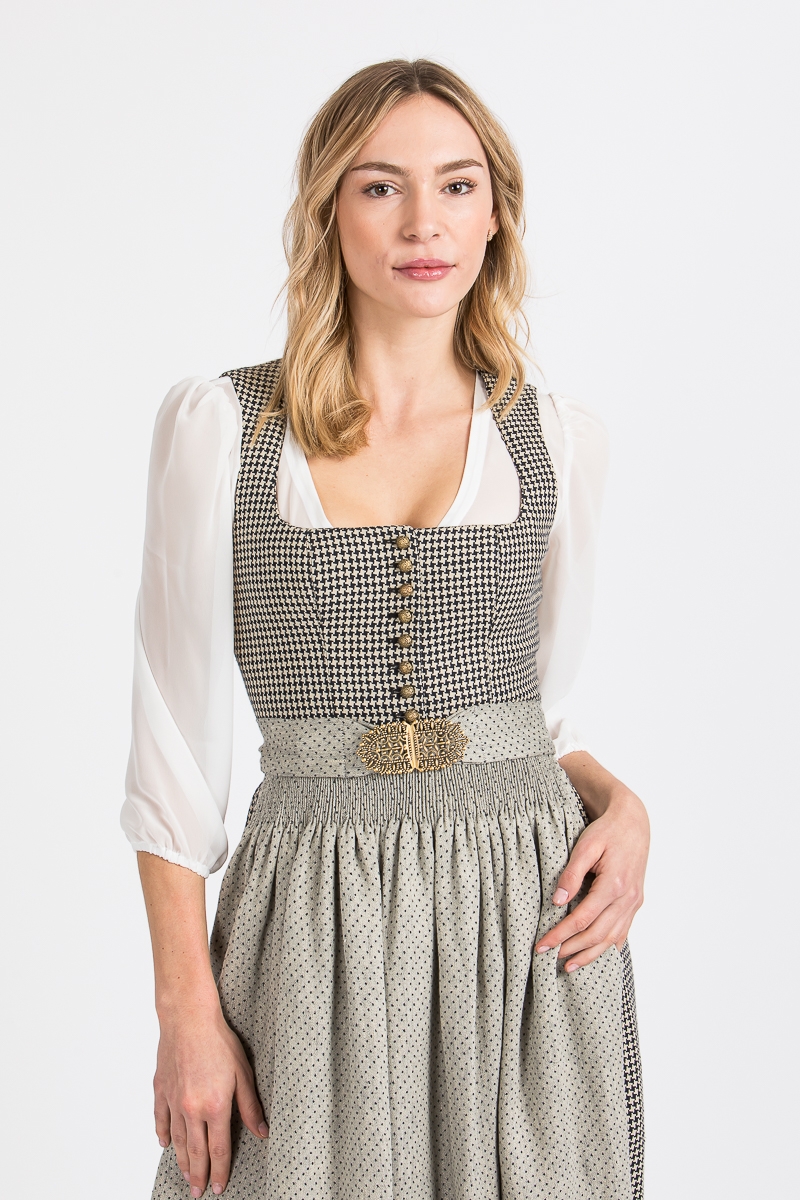 Dirndlbluse Lou Chiffon weiß