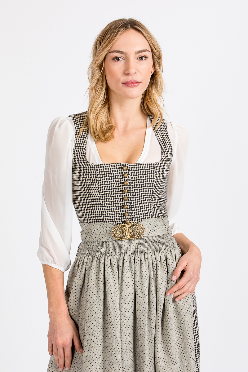 Dirndlbluse Lou Chiffon wei&szlig;