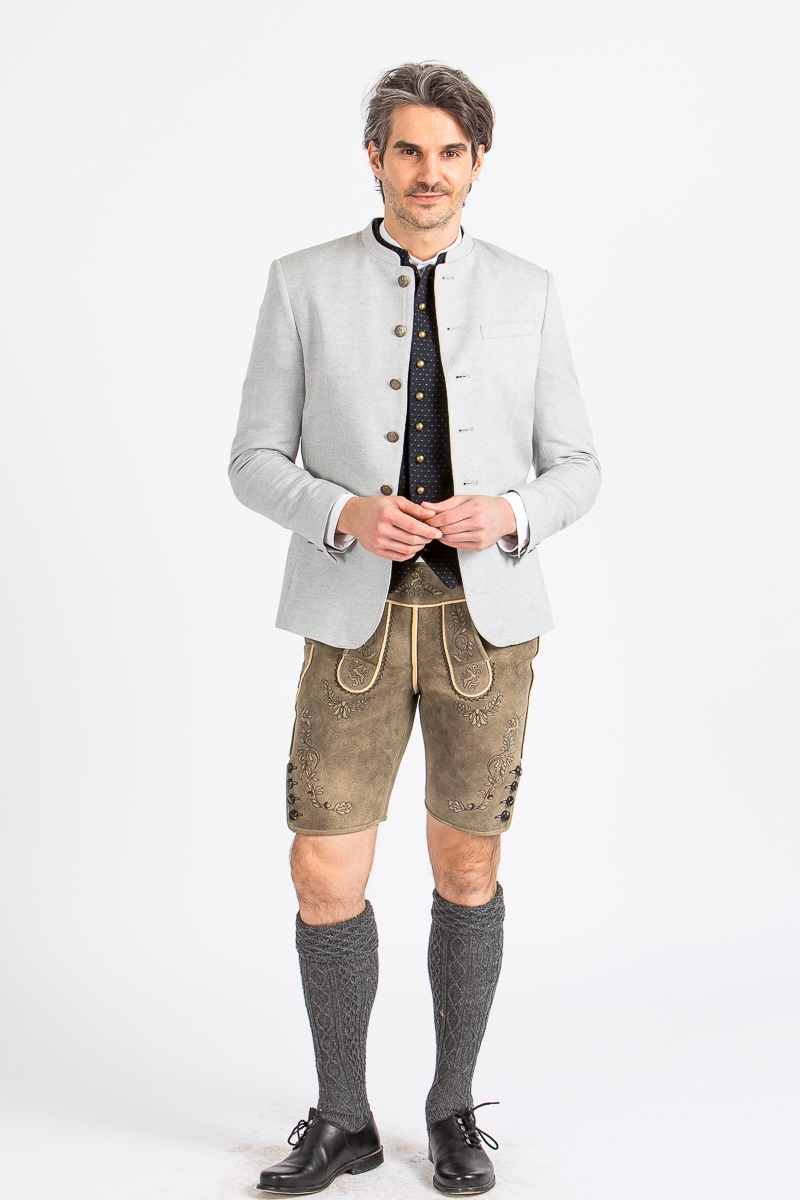 Herren Trachtenjanker Julian hellgrau