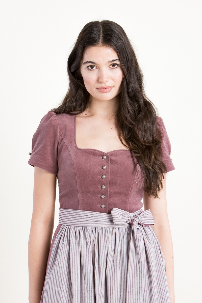 Halbarmdirndl Rosa Cord rosenholz