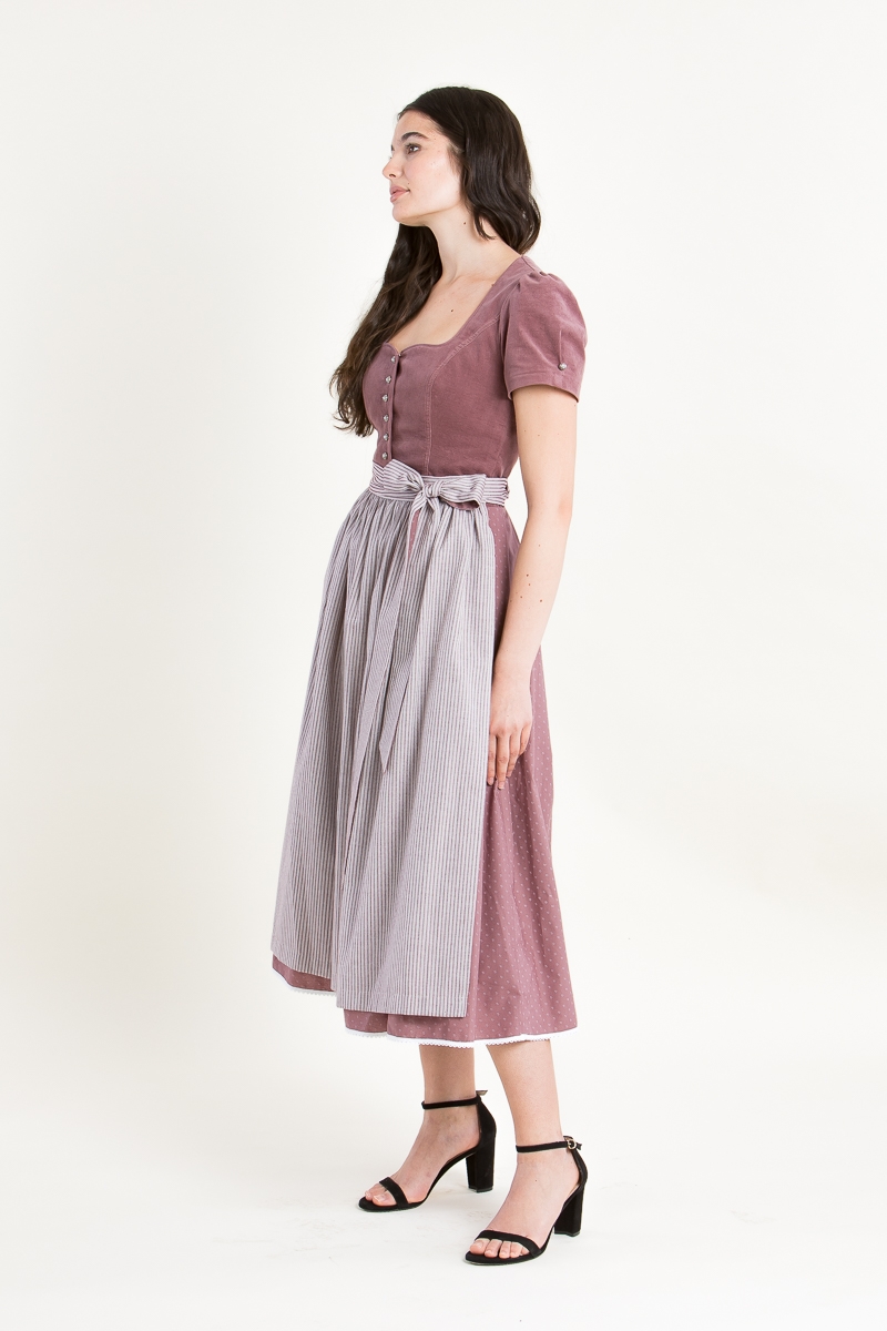 Halbarmdirndl Rosa Cord rosenholz