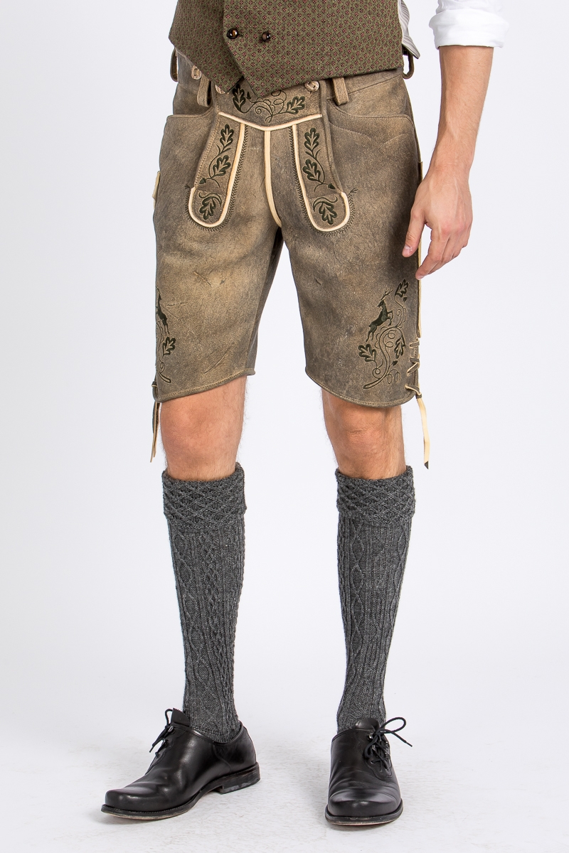 Hirschlederhose Bayrischzell antik hell von Beckert jetzt online