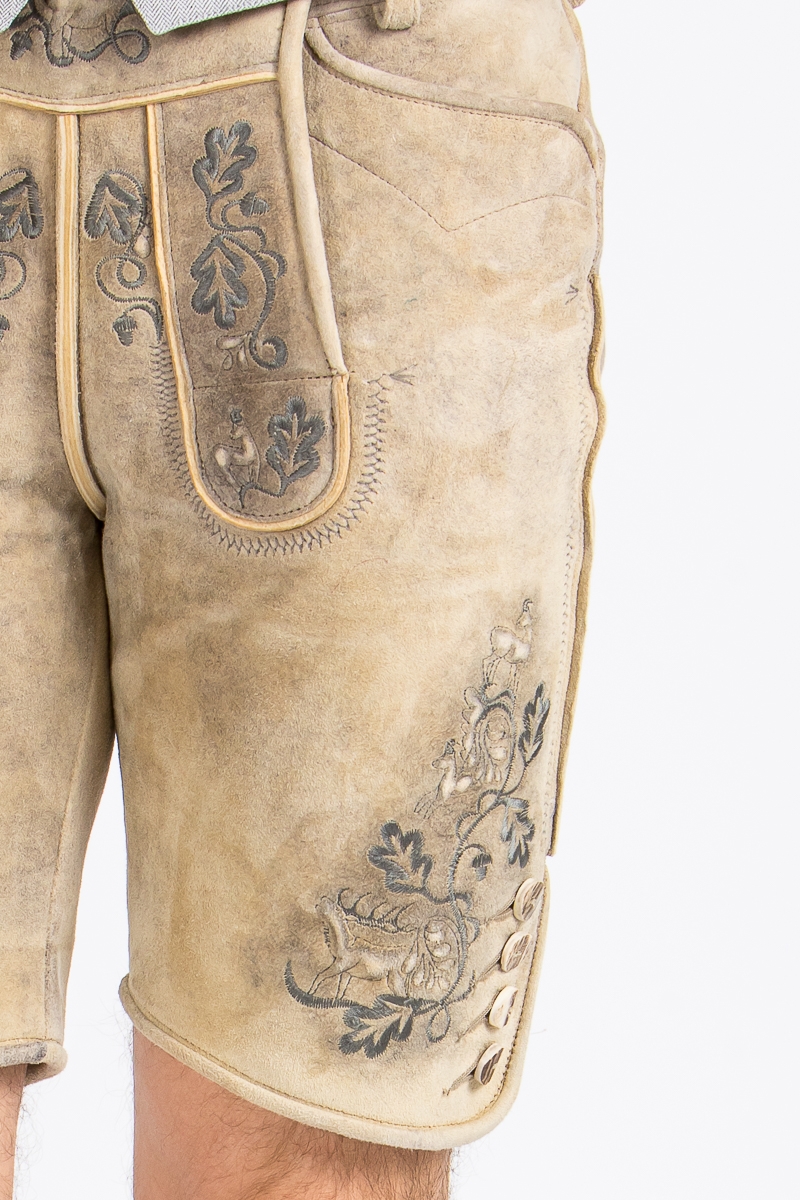 Lederhose Lustenau baileys/grau