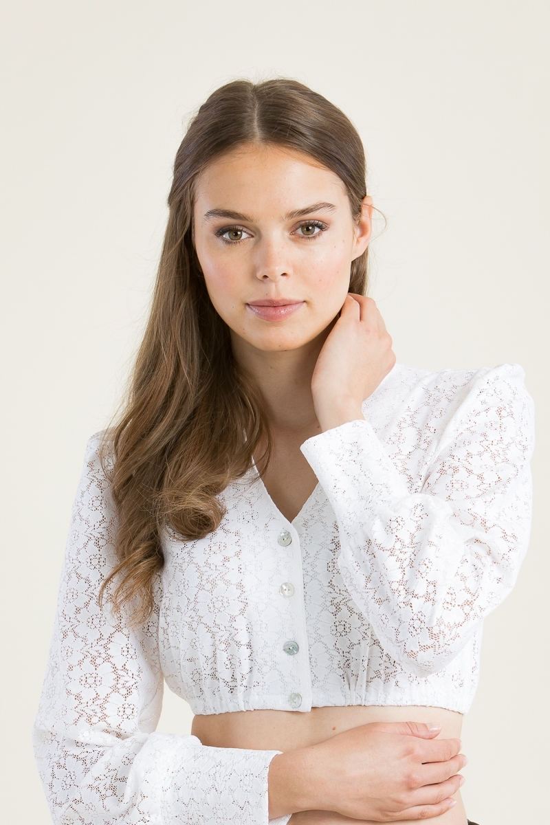 Dirndlbluse 942300-10 weiß