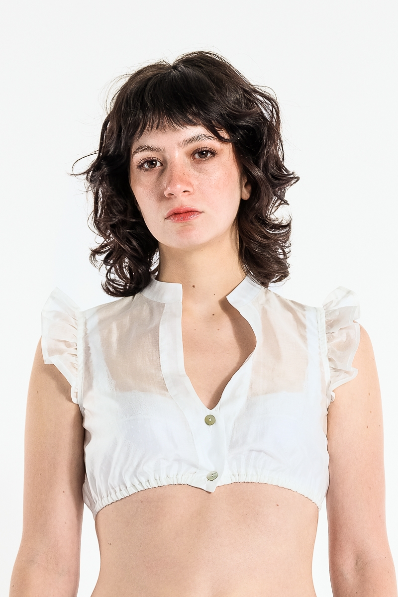Dirndlbluse mit Flügelarm 951810-1 ecru