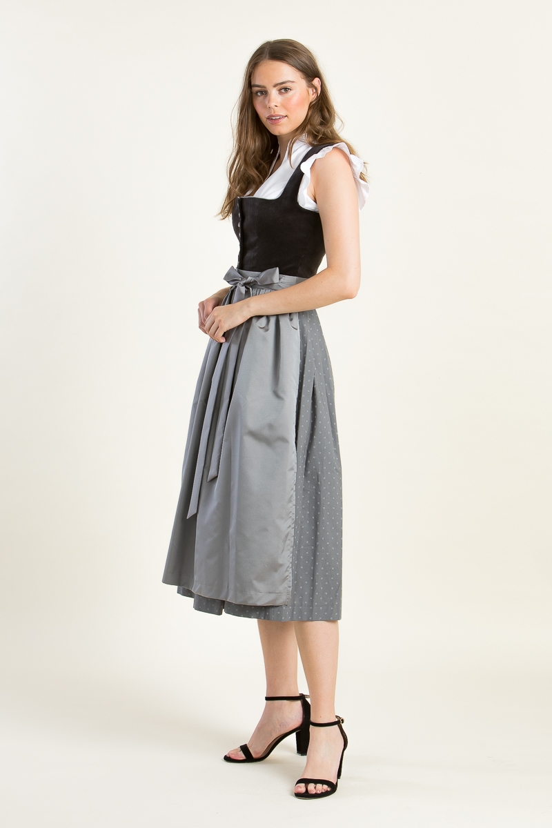 Samtdirndl 845361-76320-19 anthrazit