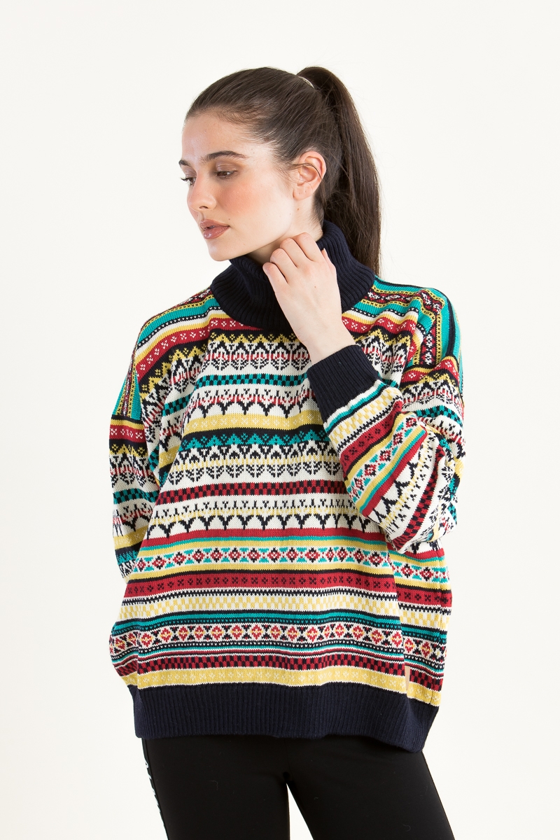 Norweger Pulli Utsira Feminine marine 95961-C00