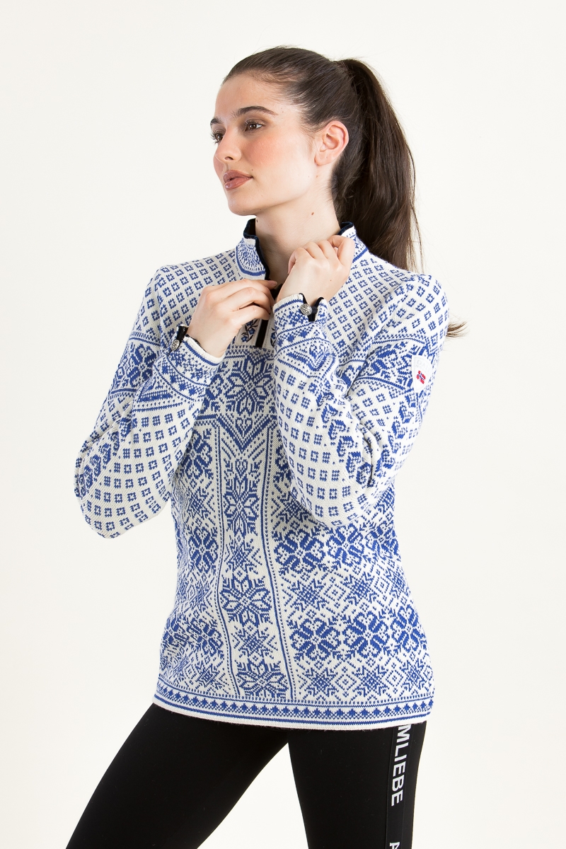 Norweger Pulli Peace blau