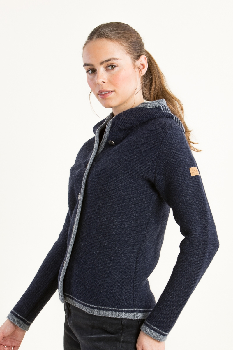 Janker mit Kapuze Vera navy/grau