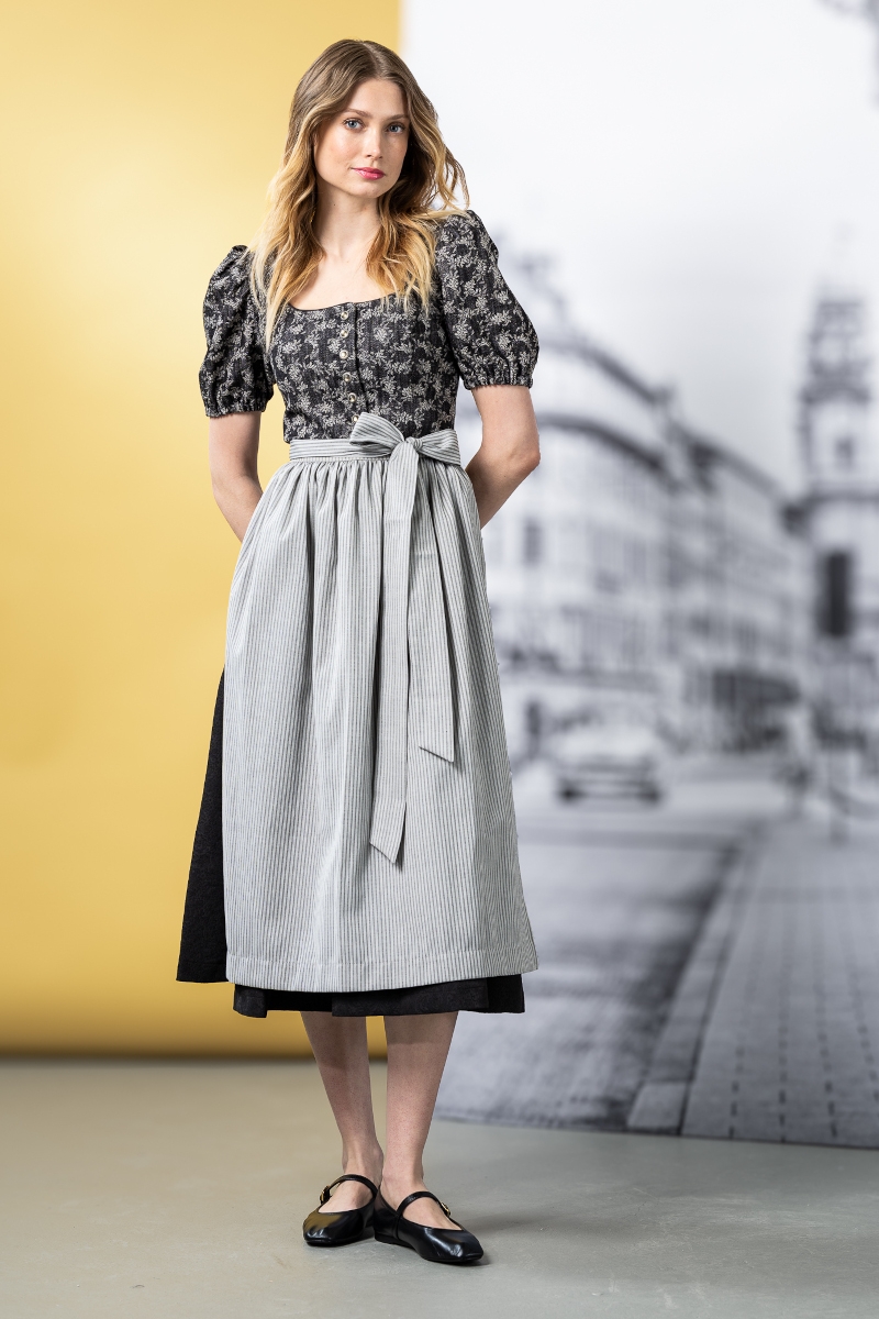 Dirndlsch&uuml;rze Zenzi anthra gestreift