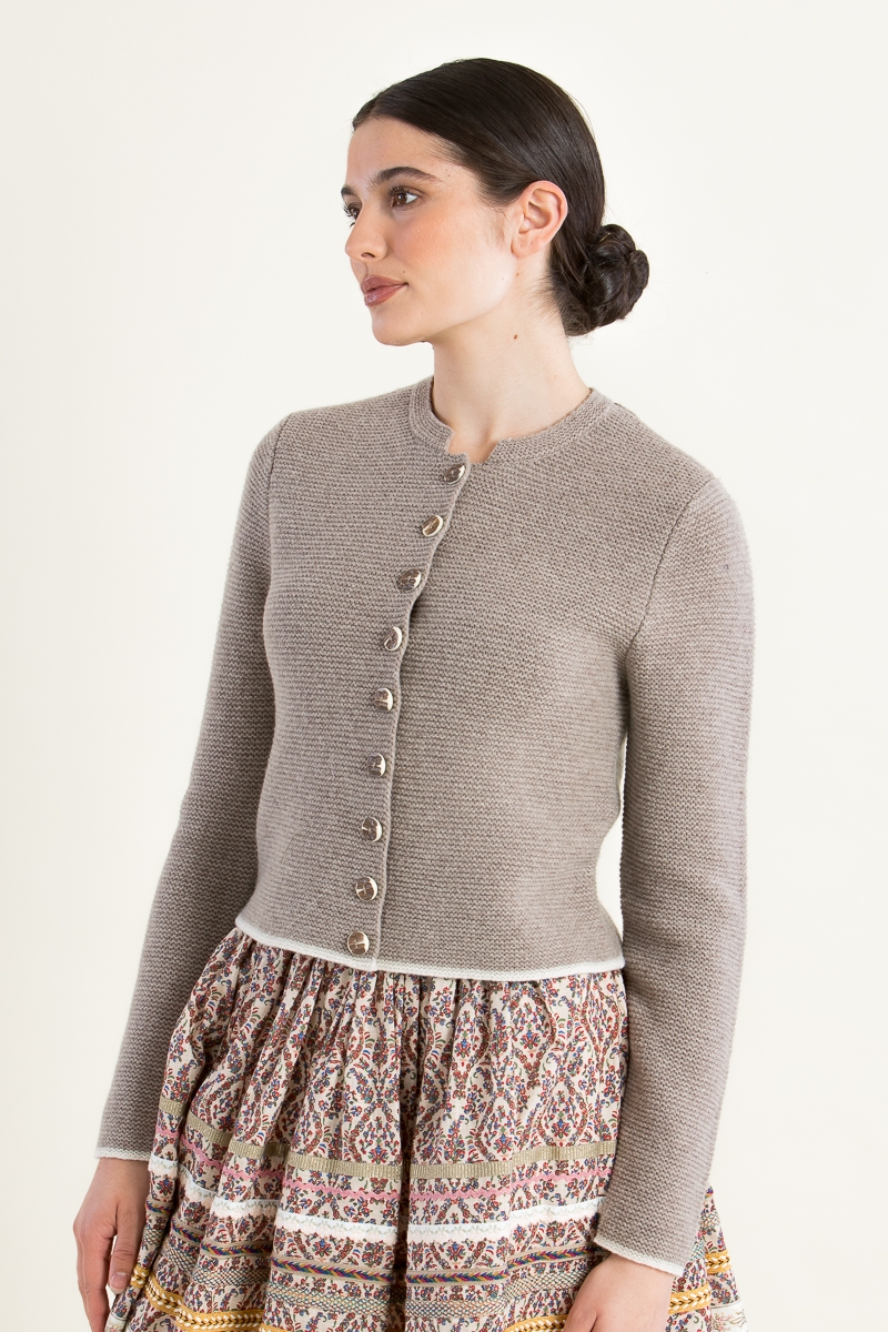 Strickjanker 7831298 taupe