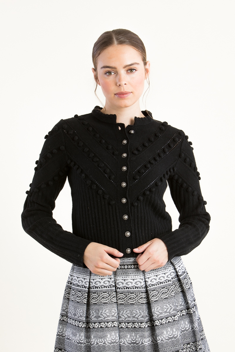 Strickjanker 7831308 uni schwarz