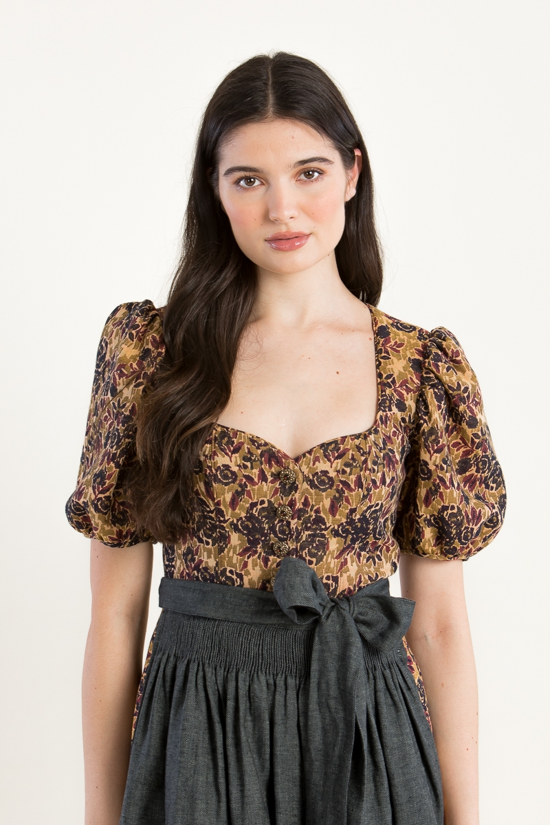 Dirndl mit Puffarm Carolina K0853-230 curry 