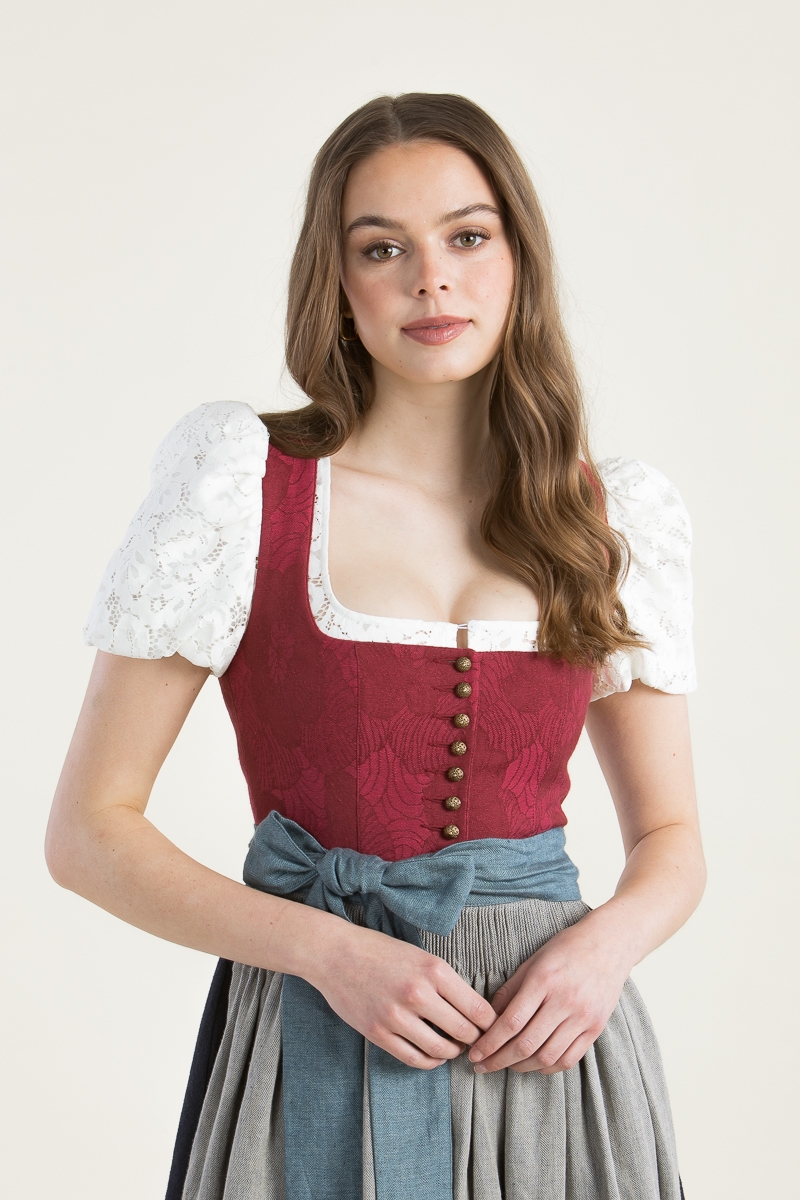 Dirndlbluse mit Puffarm Irma A004988-133 wolkencreme
