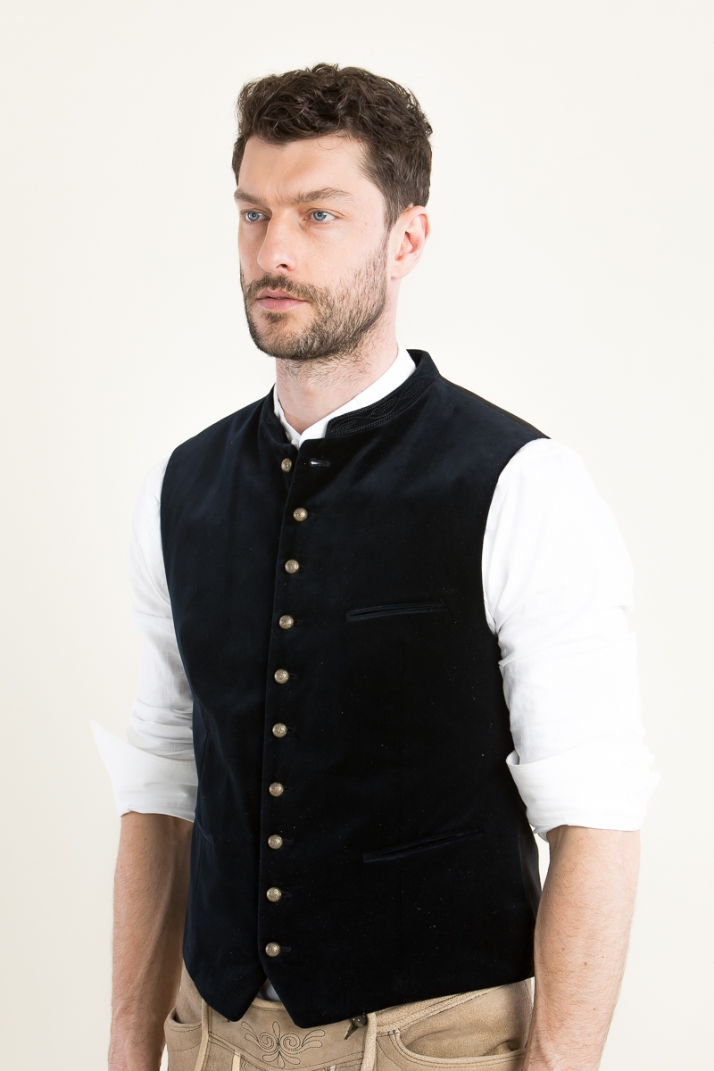Samtweste Konstantin A003606-605 schwarzblau