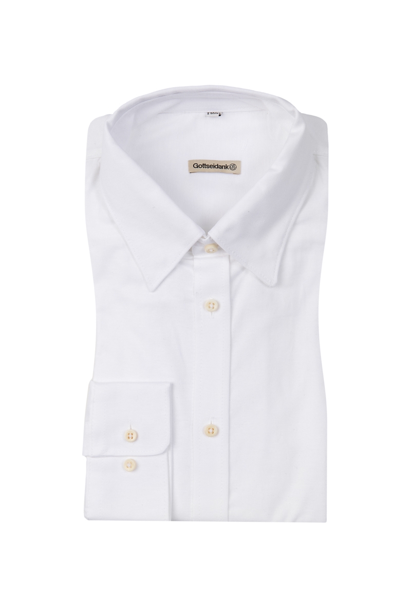 Kragenhemd Eddy A004494-100 reinweiß