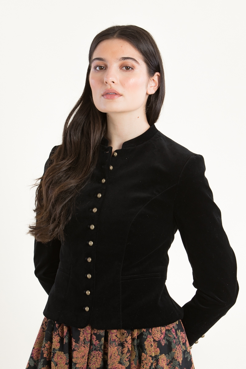 Samtjanker Barbara A003547-999 schwarz